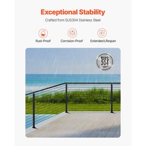 Palo per Ringhiera Angolare a L da 42x1x2 Pollici con Fori Pre-Forati in Acciaio Inossidabile, Dispositivo di Assistenza per Ringhiere Orizzontali - Product Image 5