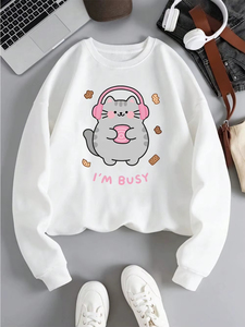 Nouveaux Sweats à Capuche Femme de Qualité – Motifs Chat Mignon « I'm Busy » – Confortables et Chauds pour l'Automne et l'Hiver 2026 - Product Image 2