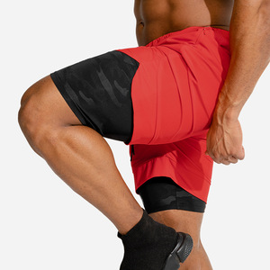 Ishaq Men's Khaki Solid Drawstring Sport Shorts Quick Dry Breathable with Pockets <b>Mid</b> Waist Front Logo Athletic Wear - Product Image 3