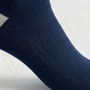 Crew <b>Socks</b> Solid Navy Blue Knitted Breathable Regular Style Adult Casual Daily Wear - Product Image 5