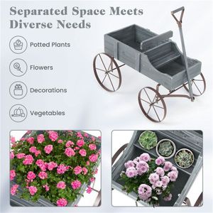 Gray Wooden Plant Frame with Wheels Flower Pots & Planters Product Category - Product Image 6
