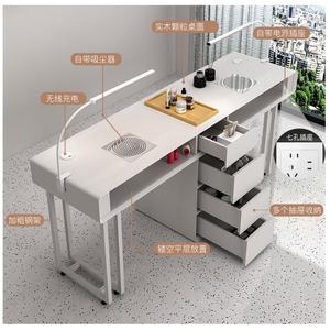 K Modern Double <b>Tables</b> <b>Nail</b> Salon Furniture <b>Nail</b> Art Beauty Salon Supplies Desk Manicure <b>Table</b> - Product Image 5