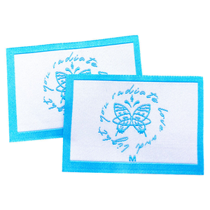 ป้ายทอแบบใหม่ล่าสุดปี 2026 ป้ายติดเสื้อผ้าทรงตรงทันสมัย ป้ายทอขนาดสั่งทำได้ - Product Image 2