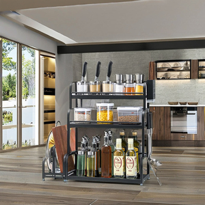 Organizador de Cocina Multifuncional Ecológico de Acero Inoxidable, Estante para Encimera, Soporte para Frascos y Botellas de Especias - Product Image 3