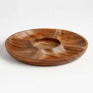 Plato de madera de acacia al por mayor, vajilla de madera maciza de alta calidad, Platos y platos personalizados - Product Image 1