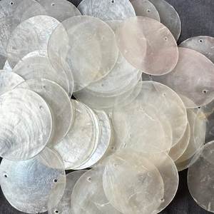 Discos de Concha de Abulón Natural en Forma de Círculo, Color Blanco Iridiscente, Material para Decoración del Hogar y Manualidades - Product Image 5
