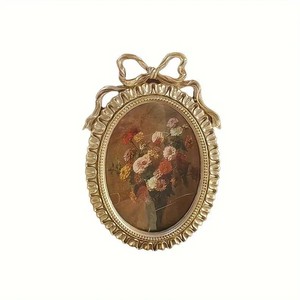 Wholesale Vintage Gold Oval <b>Picture</b> <b>Frame</b> Elegant Decorative Photo <b>Frame</b> <b>for</b> Home Hotel Office Tabletop <b>Wall</b> Display Export Use - Product Image 4