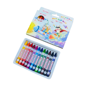 Ensemble de crayons lavables de 12 couleurs avec logo personnalisé, non toxiques, résistants aux bris, fournitures d'art pour enfants, offre d'exportation B2B - Product Image 3