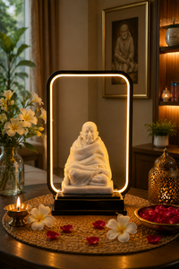 Figurine en céramique artisanale Neem Karoli Baba Inde, sculpture religieuse, décoration de table, style Feng Shui, Diwali, maison, bureau - Product Image 3
