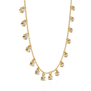 Collier en argent sterling 925 avec pendentif en moissanite taille brillant rond, bijou pour mariage, fiançailles, cadeau - Product Image 3