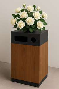 Cubo de Basura Decorativo Moderno TH-CTC-001 con Jardinera Integrada, Cubo de Basura Interior de Lujo con LED, Cubo de Basura Artístico para Vestíbulo de Hotel - Product Image 4