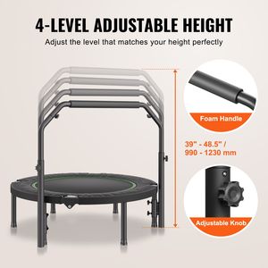 Trampolino Pieghevole da 40 Pollici, Mini Trampolino Fitness con Capacità di Carico Massima di 150 kg, Stabile e Silenzioso, per Esercizi Indoor - Product Image 4