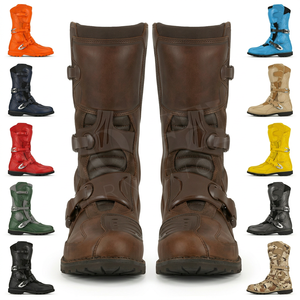 Bottes de moto imperméables, équipement de protection, chaussures de course antidérapantes pour Motocross, bottes de sécurité durables à boucle pour hommes - Product Image 1