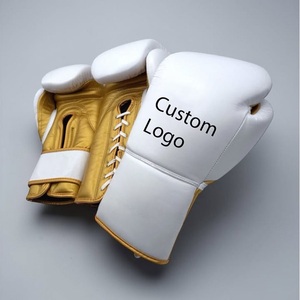 New Custom Logo Design 12OZ 14OZ 16OZ Professional Boxing <b>Gloves</b> Hand Grips Waterproof Leather Hook Loop Closure for MMA Kick - Product Image 6