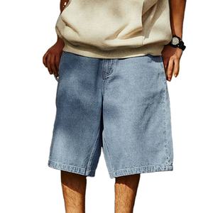 Pantalones cortos de mezclilla de retales de alta calidad para hombre de verano al por mayor, pantalones cortos transpirables de algodón hechos a medida para exteriores - Product Image 1