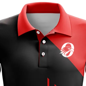 Maillot de cricket pour homme noir et rouge à sublimation, polo à manches courtes, chemise de sport, tenue de match athlétique, uniforme d'équipe, vêtements d'entraînement - Product Image 5