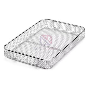 Stainless Steel <b>Mesh</b> Tray Surgical Instrument Sterilization <b>Basket</b> 250x170x70mm CE Certified Medical Use - Product Image 5