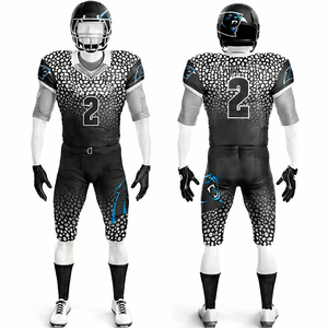 Custom Logo Short American Football Jersey Pants Set Sublimation Football Uniform for Men Team Sportswear Breathable Quick Dry - Product Image 1