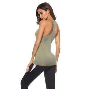 Wholesale Breathable Lightweight Tank Top for <b>Women</b> Sleeveless Blouses for Athletic Fitness Gym Workout gym <b>singlet</b> for ladies - Product Image 4