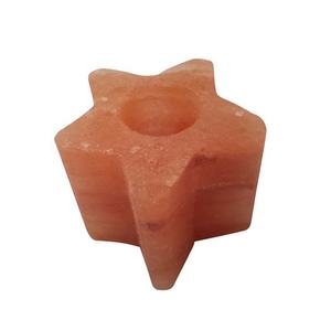 Light Pink Star <b>Candle</b> Holder With Shrink Wrap Himalayan Rock Salt <b>Candle</b> Holder-Sian Enterprises - Product Image 4
