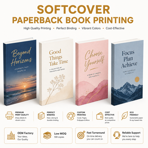 Service d'impression de livres brochés personnalisés, reliure parfaite, impression offset couleur, papier d'art, taille personnalisée, couverture en papier - Product Image 5