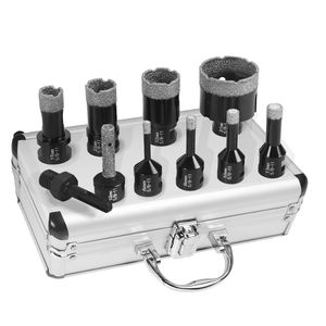 Kit de 10 Brocas de Diamante para Perforación - Brocas de Corona Soldadas al Vacío para Azulejos, Vidrio y Mármol - Product Image 1