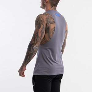 Débardeur de sport décontracté extensible en coton et élasthanne, écologique, séchage rapide, sans manches, pour entraînement, OEM, marque privée - Product Image 3