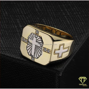 Anillo de Plata 925 de Primera Calidad con Diamante Cultivado en Laboratorio para Hombre, con Diseño Moderno con Acentos de Piedras, para Revendedores de Joyería al por Mayor - Product Image 3