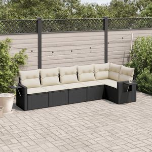 Divano da giardino color crema bianco PE Rattan e verniciato a polvere in stile nero con mobili da esterno alla moda - Product Image 1