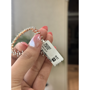 Pulsera de tenis de lujo de oro de 14K con racimo de flores y diamantes de 4.10 Ct, corte marquesa y forma de pera, elegante y llamativa, ideal como regalo para bodas y fiestas. - Product Image 3