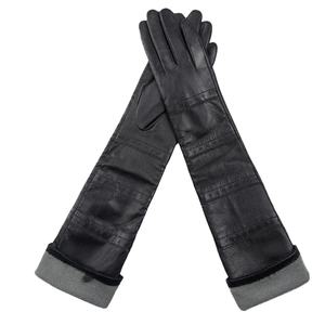 Gants longs élégants en cuir pour femme, très tendance, luxueux, doux, mode, chauds, pour l'hiver, longueur bras. - Product Image 6