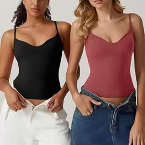 Women's Gym Yoga Crop Tank <b>Top</b> O-Neck Short Knitted Quick Dry Slim Fit 100% Organic Cotton Hip Hop Plus Size - Product Image 6