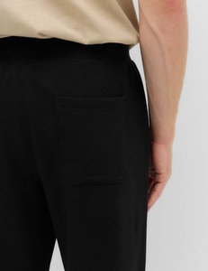 Pantalones Deportivos de Forro Polar Ecológico a Rayas Negras para Hombre, Pantalones Deportivos con Cordón en la Cintura, Pantalones Casuales - Product Image 5