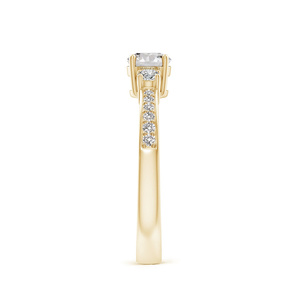 Bague de fiançailles pour femme, diamants brillants cultivés en laboratoire, certifiés IGI, plaqué rhodium, or 10K 14K 18K, argent 925 935 - Product Image 3