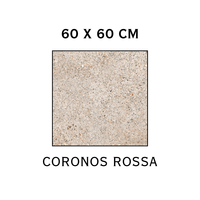 Carreaux de porcelaine Coronos Rossa 60x60 cm, finition mate, imitation pierre, pour sol et mur intérieur