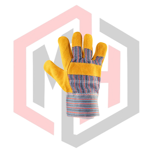 Gants de travail en cuir de vachette, antistatiques, résistants aux déchirures, respirants, anti-coupures/anti-chaleur, texture grainée, sans silicone - Product Image 3
