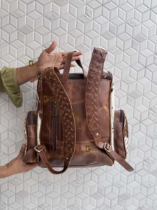 Latest Trending Design Cowhide Leather <b>Backpack</b> Hair On Hide Stylish <b>Backpack</b> <b>School</b> Bags Unisex Unique Designer Bag - Product Image 3
