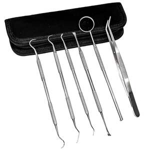 Kit d'outils dentaires professionnels en acier inoxydable, kit de nettoyage dentaire manuel, kit d'hygiène buccale, cure-dents, miroir dentaire, grattoir à tartre, Taidoc - Product Image 4