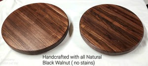 Wood Double Tier <b>Rotating</b> Tray Smooth-Spin Lazy Susan for Tabletop <b>Spice</b> Serving - Product Image 2