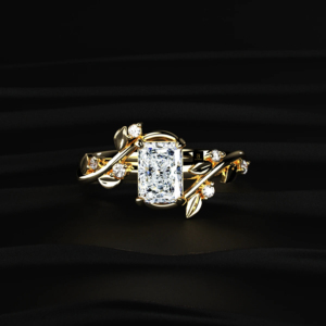 Bague en diamant cultivé en laboratoire certifiée IGI, couleur D E F, or, argent, or jaune, or blanc, or rose, bague de fiançailles solitaire en diamant - Product Image 1