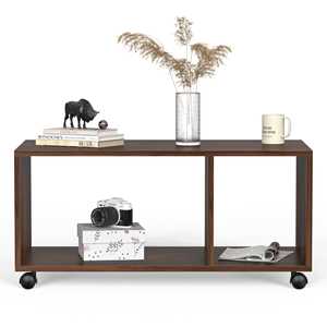 Mesa de Centro Moderna Taury de Madera de Arce Marrón/Consola para Tetera con Ruedas para Sala de Estar, Muebles de Hogar, Compatible con Juego de Sofás - Product Image 5