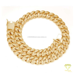 สร้อยคิวบาลิงค์แบบ Iced Out เงินแท้ 925 ประดับเพชรโมอิสซาไนต์ เครื่องประดับฮิปฮอปสุดหรู สำหรับผู้ซื้อขายส่ง - Product Image 5