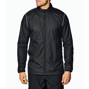 Men's Windproof Racer <b>Jacket</b> Solid Color Polyester Zipper Closure Stand Collar Casual Autumn Wear Regular Fit - Product Image 1