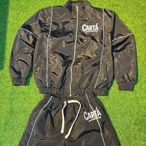 Ensemble de survêtement pour homme avec veste zippée légère et short, style streetwear et sportswear - Product Image 2