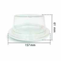 Dôme à sushi de 5,5 pouces, couvercle transparent en polycarbonate (PC) de qualité alimentaire, épaisseur 3 mm, utilisation pour les boissons, personnalisable, matériau recyclé