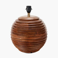 Lampe de table plissée polie style nordique Falak World Export, design moderne et unique, pour chambre à coucher, chevet, veilleuse, base en bois, salon, maison