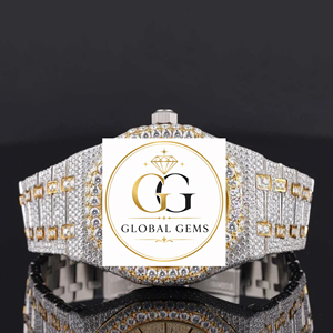 Reloj de Lujo Hip Hop de Calidad Premium con Diamantes Moissanite, Totalmente Cubierto de Diamantes, Claridad VVS, Acero Inoxidable, Disponible a Precio de Fábrica - Product Image 1