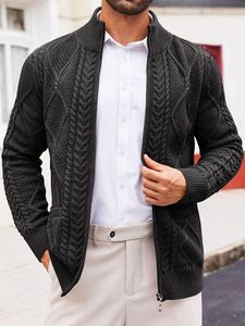 Pull en tricot personnalisé pour homme, pull d'hiver en coton doux, manches longues, confortable, tendance, tricotage sur mesure - Product Image 4