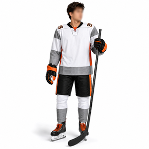 Uniforme de hockey sur glace personnalisé en gros avec logo, sublimation, polyester respirant, unisexe, sports d'équipe, OEM ODM - Product Image 1