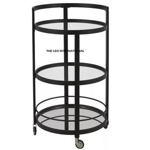 Iron & Glass 4-<b>Wheel</b> Hotel Serving <b>Trolley</b> <b>with</b> Exclusive Quality for Kitchen Hospital Warehouse Use - Product Image 1